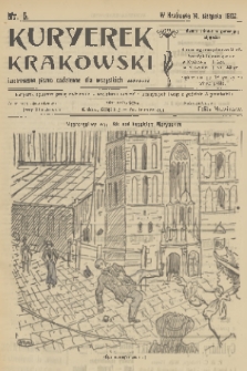 Kuryerek Krakowski : ilustrowane pismo codziennie dla wszystkich. 1902, nr 5