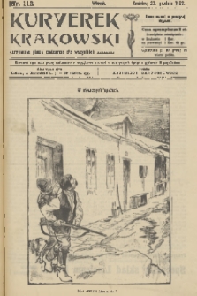Kuryerek Krakowski : ilustrowane pismo codziennie dla wszystkich. 1902, nr 112