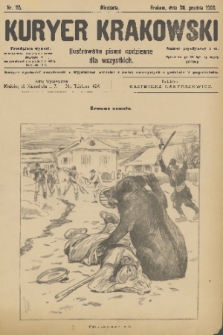Kuryer Krakowski : ilustrowane pismo codziennie dla wszystkich. 1902, nr 115
