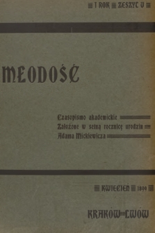 Młodość : czasopismo akademickie założone w stuletnią rocznicę urodzin Adama Mickiewicza. R.1, 1899, Zeszyt 5