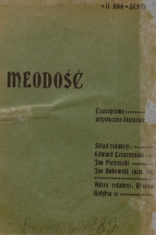 Młodość : czasopismo artystyczno-literackie. R.2, 1900, Zeszyt 1
