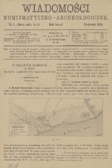 Wiadomości Numizmatyczno-Archeologiczne. R.3, 1891, nr 2