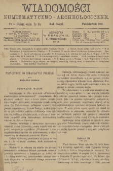 Wiadomości Numizmatyczno-Archeologiczne. R.3, 1891, nr 4