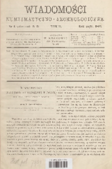 Wiadomości Numizmatyczno-Archeologiczne. R.5, 1893, nr 1
