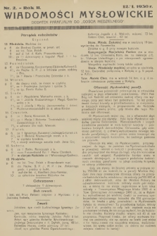 Wiadomości Mysłowickie : dodatek parafjalny do „Gościa Niedzielnego”. R.2, 1930, nr 2