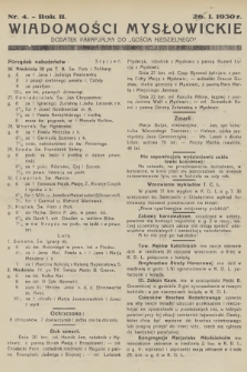 Wiadomości Mysłowickie : dodatek parafjalny do „Gościa Niedzielnego”. R.2, 1930, nr 4