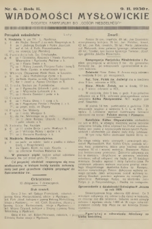 Wiadomości Mysłowickie : dodatek parafjalny do „Gościa Niedzielnego”. R.2, 1930, nr 6