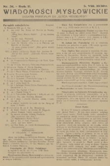 Wiadomości Mysłowickie : dodatek parafjalny do „Gościa Niedzielnego”. R.2, 1930, nr 31
