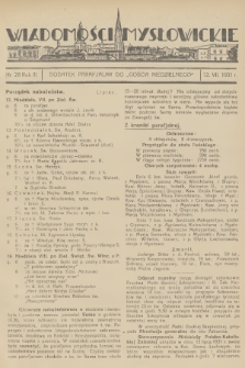 Wiadomości Mysłowickie : dodatek parafjalny do „Gościa Niedzielnego”. R.3, 1931, nr 28