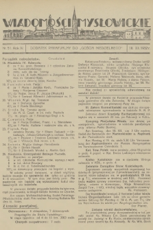 Wiadomości Mysłowickie : dodatek parafjalny do „Gościa Niedzielnego”. R.4, 1932, nr 51