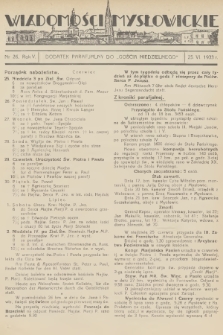 Wiadomości Mysłowickie : dodatek parafjalny do „Gościa Niedzielnego”. R.5, 1933, nr 26
