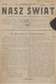Nasz Świat : miesięcznik uczniów Gimnazjum im. B. Prusa. R.2, 1928, nr 3 + dod.