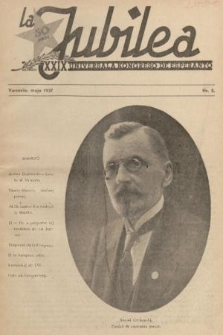 La Jubilea : XXIX Universala Kongreso de Esperanto. 1937, nr 5