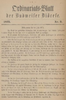 Ordinariats-Blatt der Budweiser Diöcese. 1875, nr 2