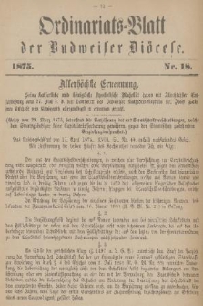 Ordinariats-Blatt der Budweiser Diöcese. 1875, nr 18