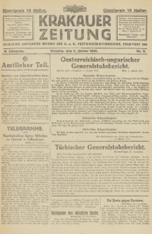 Krakauer Zeitung : zugleich amtliches Organ des K. u. K. Festungskommandos. 1916, nr 2
