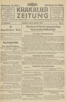 Krakauer Zeitung : zugleich amtliches Organ des K. u. K. Festungskommandos. 1916, nr 5