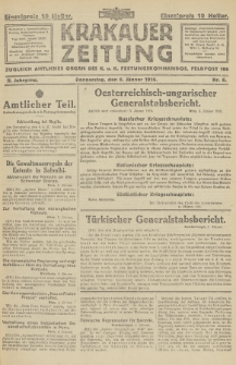 Krakauer Zeitung : zugleich amtliches Organ des K. u. K. Festungskommandos. 1916, nr 6