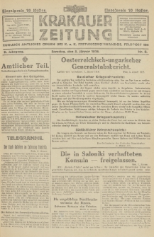 Krakauer Zeitung : zugleich amtliches Organ des K. u. K. Festungskommandos. 1916, nr 8