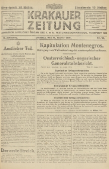 Krakauer Zeitung : zugleich amtliches Organ des K. u. K. Festungskommandos. 1916, nr 18