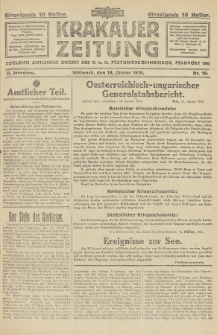 Krakauer Zeitung : zugleich amtliches Organ des K. u. K. Festungskommandos. 1916, nr 19