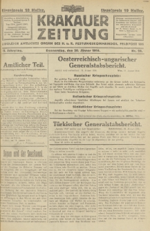 Krakauer Zeitung : zugleich amtliches Organ des K. u. K. Festungskommandos. 1916, nr 20