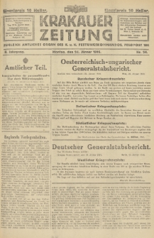 Krakauer Zeitung : zugleich amtliches Organ des K. u. K. Festungskommandos. 1916, nr 24