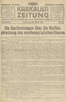 Krakauer Zeitung : zugleich amtliches Organ des K. u. K. Festungskommandos. 1916, nr 28