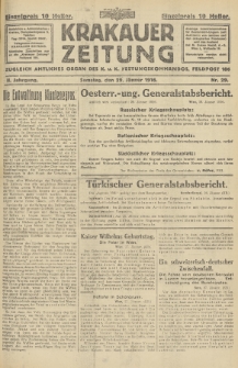 Krakauer Zeitung : zugleich amtliches Organ des K. u. K. Festungskommandos. 1916, nr 29