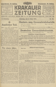 Krakauer Zeitung : zugleich amtliches Organ des K. u. K. Festungskommandos. 1916, nr 39