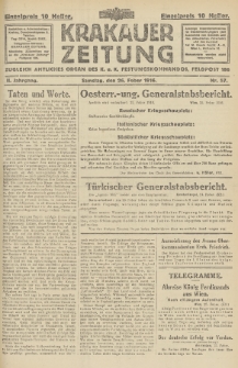 Krakauer Zeitung : zugleich amtliches Organ des K. u. K. Festungskommandos. 1916, nr 57