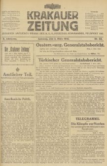 Krakauer Zeitung : zugleich amtliches Organ des K. U. K. Festungs-Kommandos. 1916, nr 64