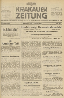 Krakauer Zeitung : zugleich amtliches Organ des K. U. K. Festungs-Kommandos. 1916, nr 67