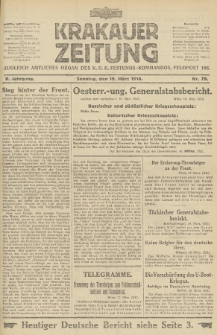 Krakauer Zeitung : zugleich amtliches Organ des K. U. K. Festungs-Kommandos. 1916, nr 79
