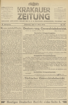 Krakauer Zeitung : zugleich amtliches Organ des K. U. K. Festungs-Kommandos. 1916, nr 81
