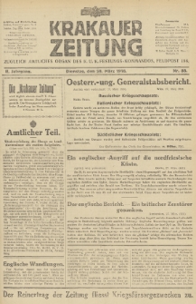 Krakauer Zeitung : zugleich amtliches Organ des K. U. K. Festungs-Kommandos. 1916, nr 88