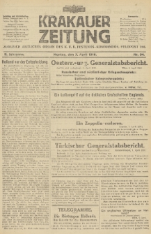 Krakauer Zeitung : zugleich amtliches Organ des K. U. K. Festungs-Kommandos. 1916, nr 94