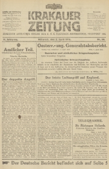 Krakauer Zeitung : zugleich amtliches Organ des K. U. K. Festungs-Kommandos. 1916, nr 96