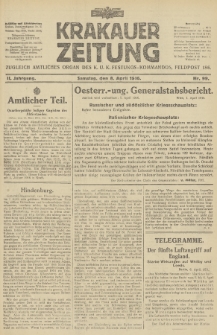 Krakauer Zeitung : zugleich amtliches Organ des K. U. K. Festungs-Kommandos. 1916, nr 99