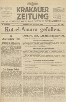 Krakauer Zeitung : zugleich amtliches Organ des K. U. K. Festungs-Kommandos. 1916, nr 120