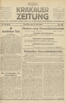 Krakauer Zeitung : zugleich amtliches Organ des K. U. K. Festungs-Kommandos. 1916, nr 133