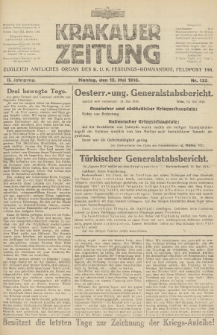 Krakauer Zeitung : zugleich amtliches Organ des K. U. K. Festungs-Kommandos. 1916, nr 135