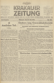 Krakauer Zeitung : zugleich amtliches Organ des K. U. K. Festungs-Kommandos. 1916, nr 137