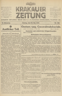 Krakauer Zeitung : zugleich amtliches Organ des K. U. K. Festungs-Kommandos. 1916, nr 139