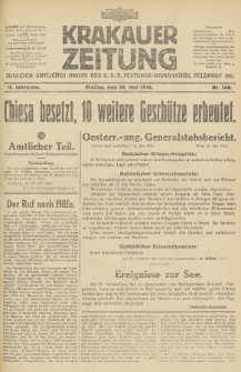Krakauer Zeitung : zugleich amtliches Organ des K. U. K. Festungs-Kommandos. 1916, nr 146