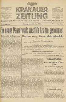 Krakauer Zeitung : zugleich amtliches Organ des K. U. K. Festungs-Kommandos. 1916, nr 149
