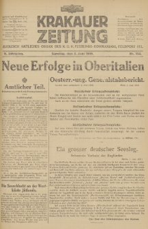 Krakauer Zeitung : zugleich amtliches Organ des K. U. K. Festungs-Kommandos. 1916, nr 154