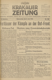 Krakauer Zeitung : zugleich amtliches Organ des K. U. K. Festungs-Kommandos. 1916, nr 159