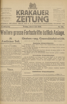 Krakauer Zeitung : zugleich amtliches Organ des K. U. K. Festungs-Kommandos. 1916, nr 160