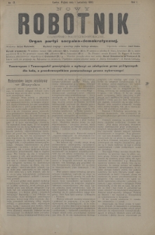 Nowy Robotnik : czasopismo polityczno-społeczne : organ partyi socyalno-demokratycznej. 1893, nr 13